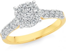 18ct-Gold-Diamond-Engagement-Ring on sale