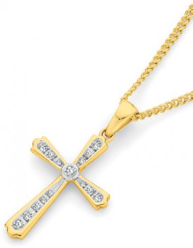 9ct-Gold-Diamond-Pendant on sale