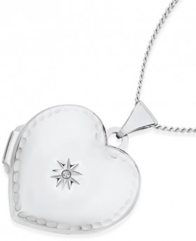 Sterling-Silver-Diamond-Heart-Locket on sale