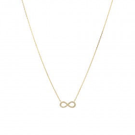 NEW-Infinity-Necklace-with-Diamonds-in-10ct-Yellow-Gold on sale