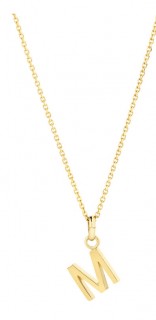 NEW-Initial-Pendant-with-Chain-in-10ct-Yellow-Gold on sale