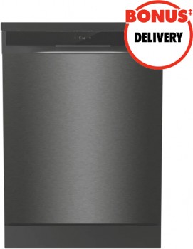 Hisense-60cm-Freestanding-Dishwasher-Black-Steel on sale
