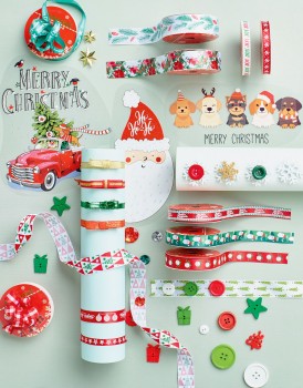 Christmas-Ribbons-Buttons-Transfers-Trims on sale
