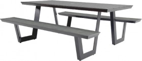 Manhattan-6-Seater-Aluminium-Polywood-Bench-Set on sale