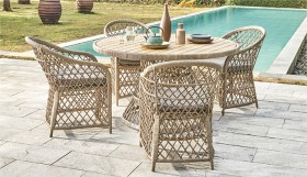 Congo-4-Seater-Round-Wicker-Dining-Setting on sale