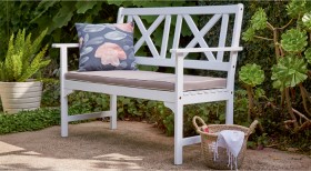 Hamptons-2-Seater-Timber-Bench on sale