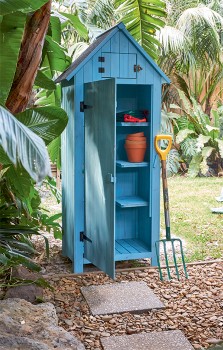 Blue-Timber-Shed on sale