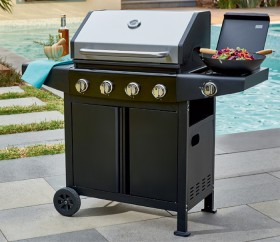 Grilled-Yarra-4-Burner-BBQ-with-Side-Burner on sale