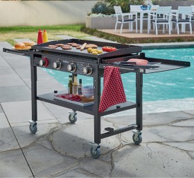 Grilled-Dover-4-Burner-Solid-Plate-BBQ on sale