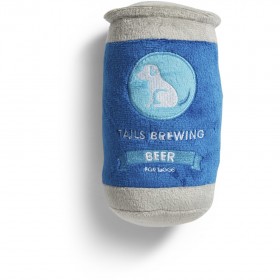 NEW-Tails-Plush-Beer-Can-Dog-Toy on sale