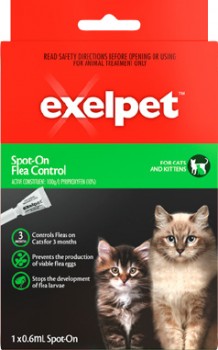 Exelpet-Spot-On-Flea-Control-for-Cats-Kittens on sale
