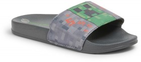 Minecraft-Kids-Printed-Slides-Grey on sale