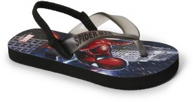 Spider-Man-Kids-Printed-Thongs-Black on sale