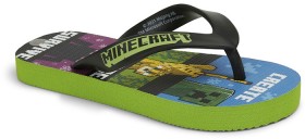 Minecraft-Kids-Thongs-Black-Green on sale