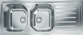 Franke-Ondaline-Double-Bowl-Right-Hand-Drainer-Sink on sale