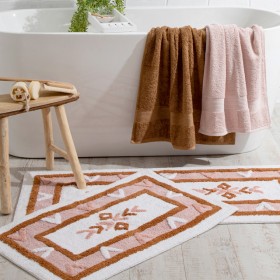 Folk-Flower-Pecan-Bath-Mat-Range-by-Habitat on sale
