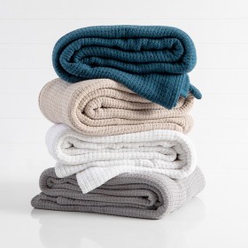 Knit-Weave-Cotton-360gsm-Blanket-by-Hilton on sale