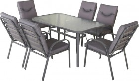 Brandon-6-Seater-Steel-Dining-Setting on sale