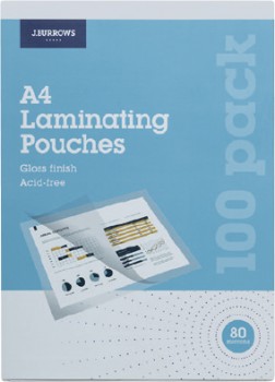 JBurrows-100-Pack-A4-Laminating-Pouches on sale