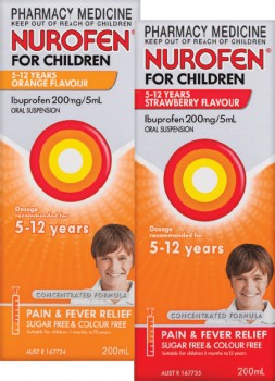 Nurofen-For-Children-5-12-Years-Orange-or-Strawberry-Flavour-200mL on sale