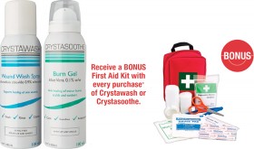 Crystawash-Wound-Wash-Spray-or-Crystasoothe-Burn-Gel-100mL on sale