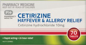 Pharmacy-Health-Cetirizine-Hayfever-Allergy-Relief-70-Tablets on sale