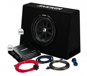 Kicker-10-Subwoofer-in-Slim-Enclosure-Plus-Amplifier-Wiring-Kit on sale