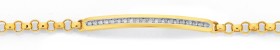 9ct-Gold-Diamond-Belcher-Bracelet on sale