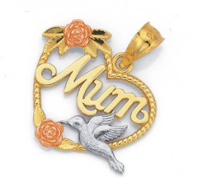 9ct-Gold-Tri-Tone-Heart-Pendant on sale