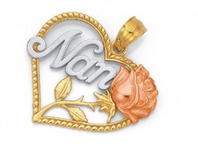 9ct-Gold-Tri-Tone-Nan-Heart-Pendant on sale