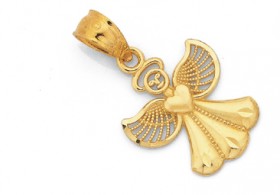 9ct-Gold-Angel-Pendant on sale