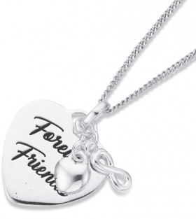 Sterling-Silver-Forever-Friends-Heart-Pendant on sale
