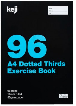Keji-A4-96-Page-55gsm-Specialty-Exercise-Book-Dotted-Thirds on sale