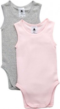 Dymples-2-Pack-Singletsuit-PinkGrey on sale