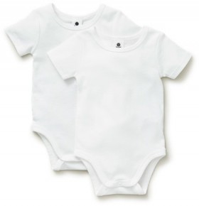 Dymples-2-Pack-Ribbed-Bodysuit-White on sale