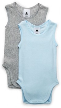 Dymples-2-Pack-Singletsuit-BlueGrey on sale