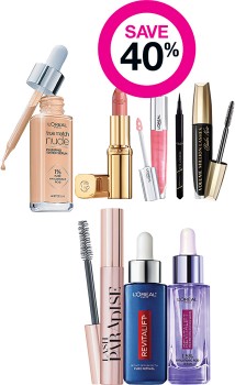 Save-40-on-LOral-Paris-Makeup-Skincare-Ranges on sale