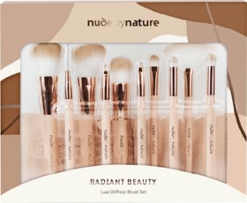 NEW-Nude-by-Nature-Radiant-Beauty-10-Piece-Brush-Set on sale