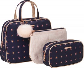 NEW-Models-Prefer-Navy-and-Rose-Stars-Gold-Weekender-Set-3-Piece on sale
