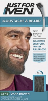 Just-For-Men-Moustache-Beard-Colour-Dark-Brown-40mL on sale