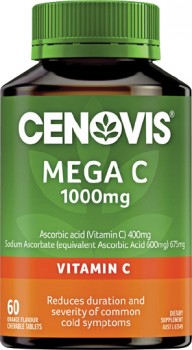 Cenovis-Mega-C-1000mg-Orange-Flavour-60-Tablets on sale
