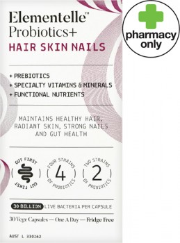 Elementelle-Probiotics-Hair-Skin-Nails-30-Capsules on sale