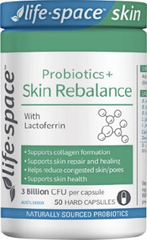 Life-Space-Probiotics-Skin-Rebalance-50-Hard-Capsules on sale