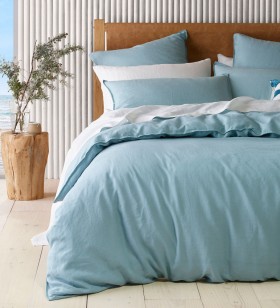 Australian-House-Garden-Sandy-Cape-Washed-Belgian-Linen-Quilt-Cover-Set-in-Ocean on sale