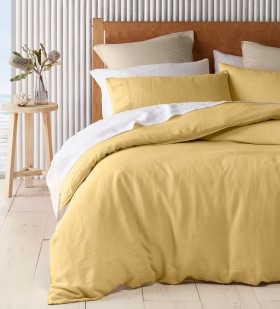 Australian-House-Garden-Sandy-Cape-Washed-Belgian-Linen-Quilt-Cover-Set-in-Saffron on sale