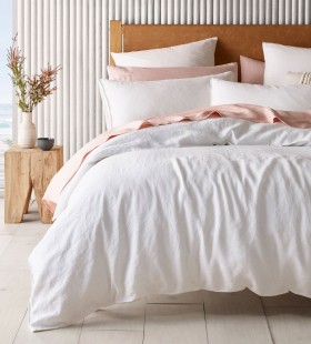 Australian-House-Garden-Sandy-Cape-Washed-Belgian-Linen-Quilt-Cover-Set-in-White on sale