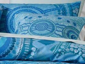 Emma-Stenhouse-X-Vue-Meeting-Place-Piped-Cushion-in-Horizon-Blue on sale