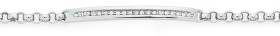9ct-White-Gold-Diamond-ID-Bar-Belcher-Bracelet on sale