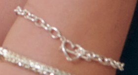 Sterling-Silver-19cm-Heart-Arrow-Fob-Bracelet on sale