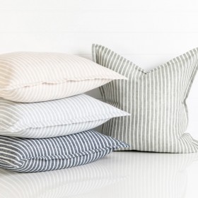 Sahara-Linen-Striped-Feather-Cushion-by-MUSE on sale